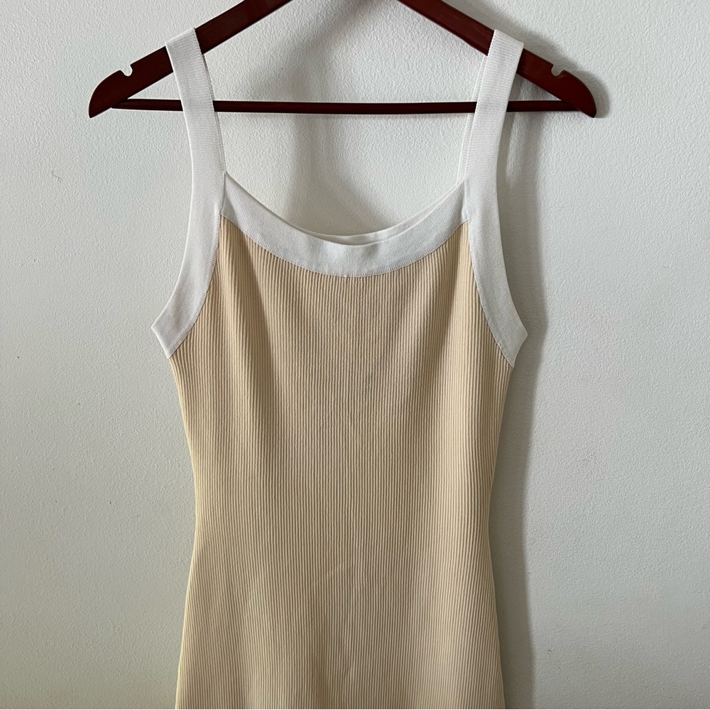 Beige Sleeveless Maternity Dress Sz M - Picture 4 of 13